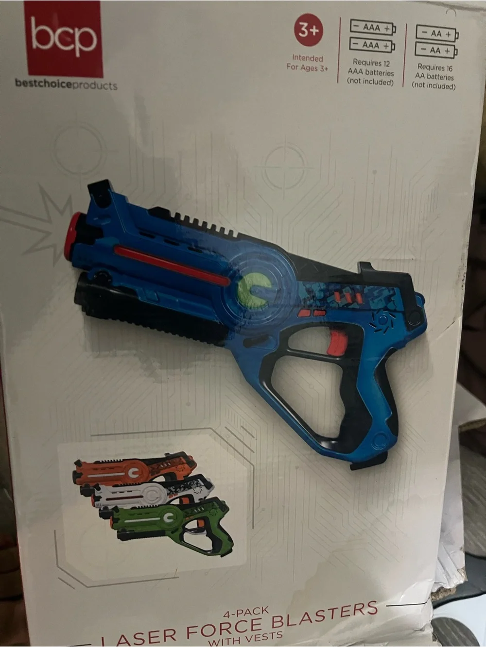 Blue Laser Tag Pistol and Chest Sensor Set - Blue